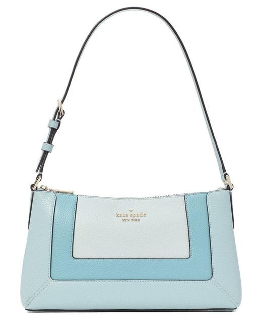 Kate Spade Blue Lena Pieced Colorblocked Medium Shoulder Bag