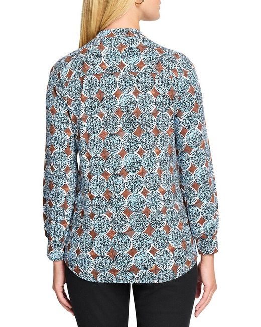 NIC+ZOE Blue Petite Sand Dollar Top