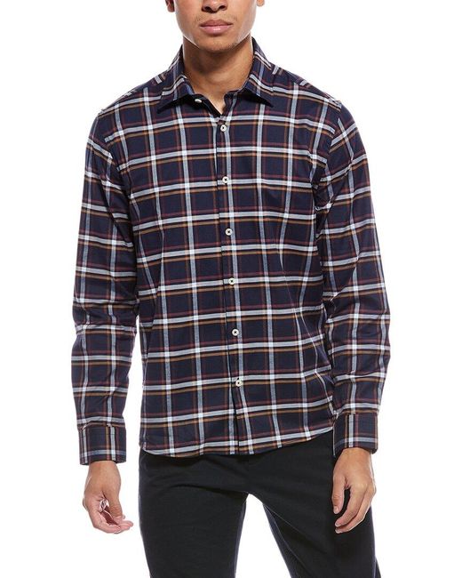 Stone Rose Blue Performance Stretch Woven Shirt for men