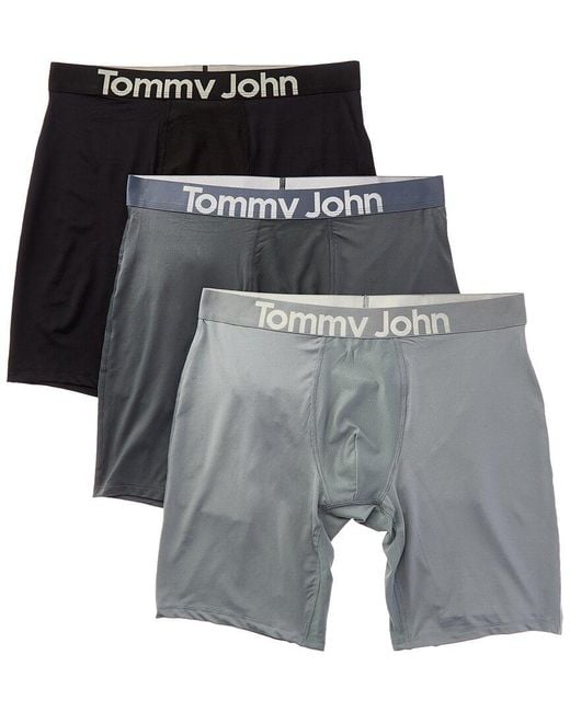 Tommy John Gray Set Of 3 360 Sport Micro 8In Boxer Brief for men