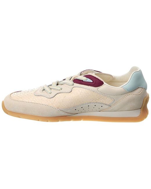 Fendi Pink Wave Pulse Leather Sneaker