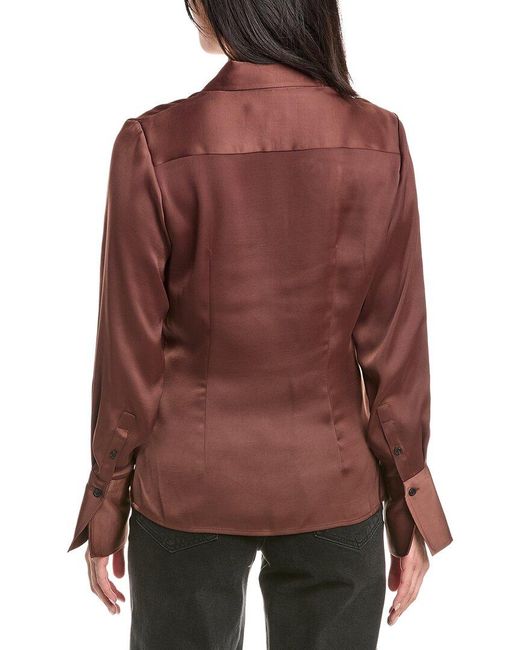 Rag & Bone Red Venus Popover Blouse