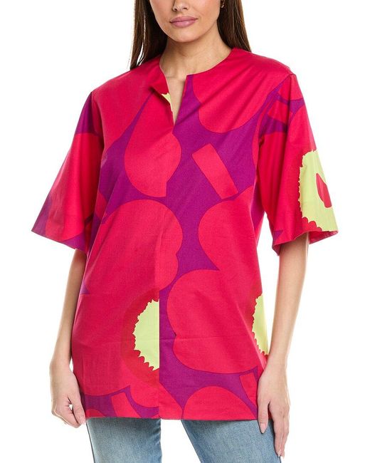 Marimekko Red Riite Unikko Top