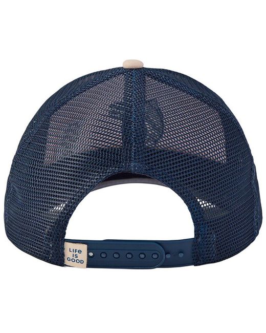 Life Is Good. Blue Trucker Hat