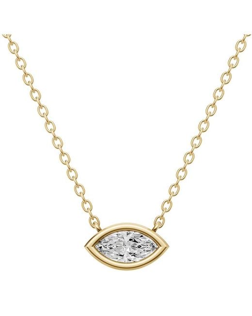 Lab Grown Diamonds Metallic 14K 1.00 Ct. Tw. Lab-Grown Diamond Necklace