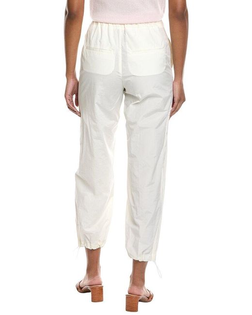 Peserico White Drawstring Parachute Pant
