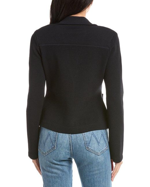 St. John Black Fitted Knit Jacket