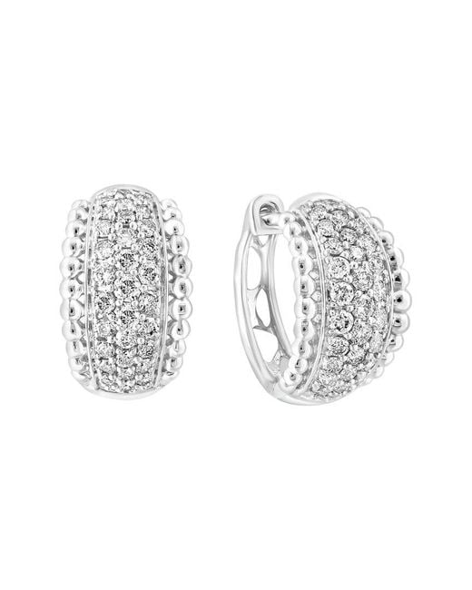 Effy Fine Jewelry Metallic 14K 0.96 Ct. Tw. Diamond Earrings