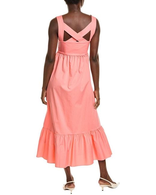 Boss Pink Davaca Midi Dress