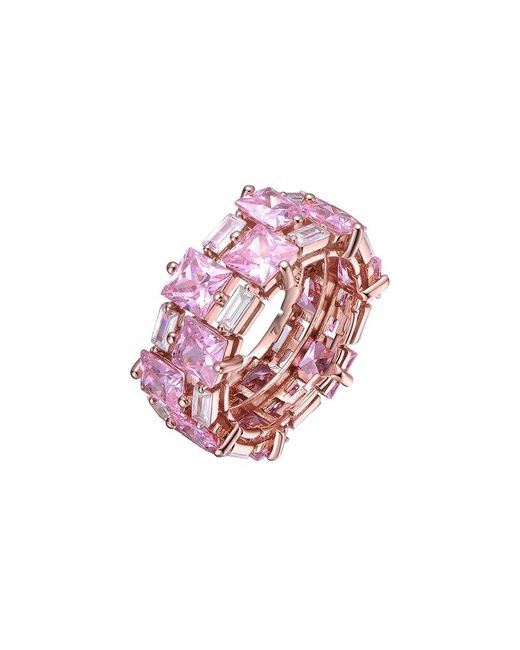 Genevive Jewelry Pink 18k Rose Gold Vermeil Ring