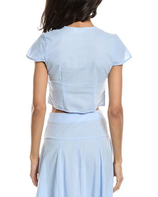 To My Lovers Blue Solid Top