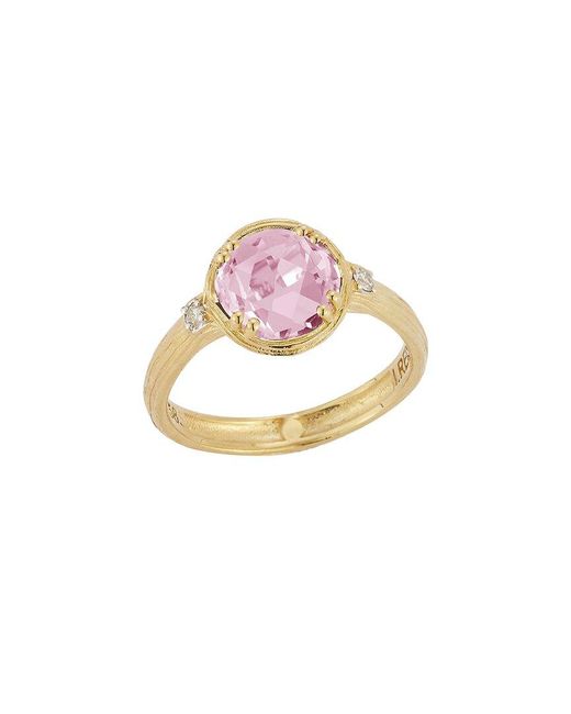 Reiss Pink 14k 1.85 Ct. Tw. Diamond & Rose Quartz Cocktail Ring