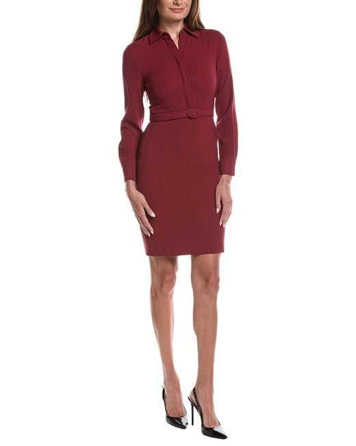 Lafayette 148 New York Red Sheath Dress