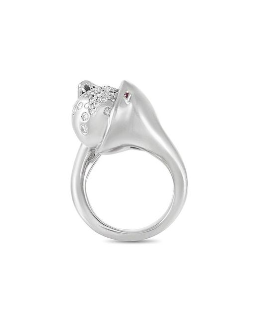 Boucheron White 18K Diamond Serpent Ring (Authentic Pre-Owned)