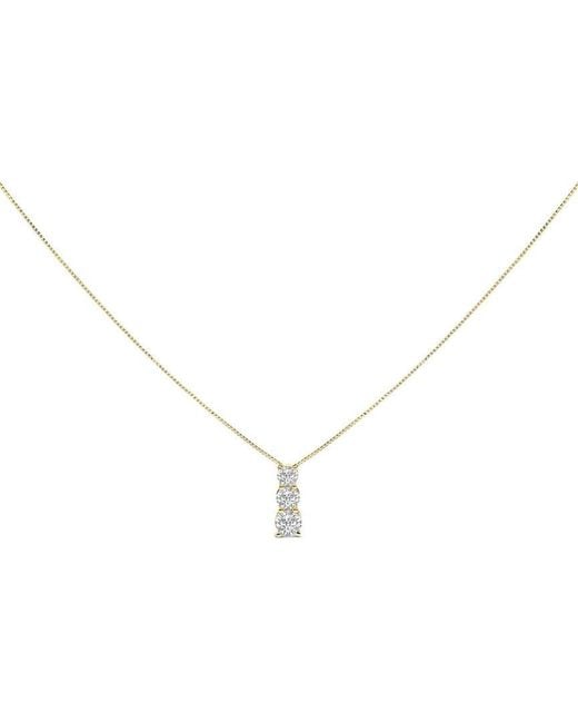 Haus of Brilliance Metallic 14K 0.50 Ct. Tw. Lab-Grown Diamond Pendant Necklace