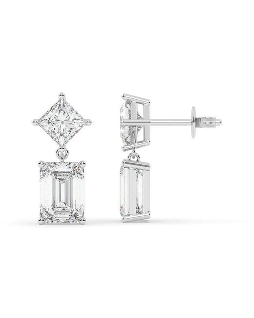 Lab Grown Diamonds White 14K 7.00 Ct. Tw. Lab-Grown Diamond Earrings