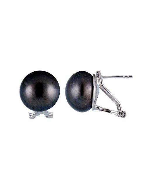 Splendid Multicolor Rhodium Plated Silver 12-13mm Freshwater Pearl Drop Earrings