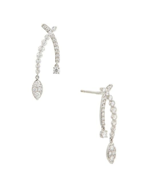 Maitre De Diamant Metallic 18K 0.88 Ct. Tw. Diamond Earrings