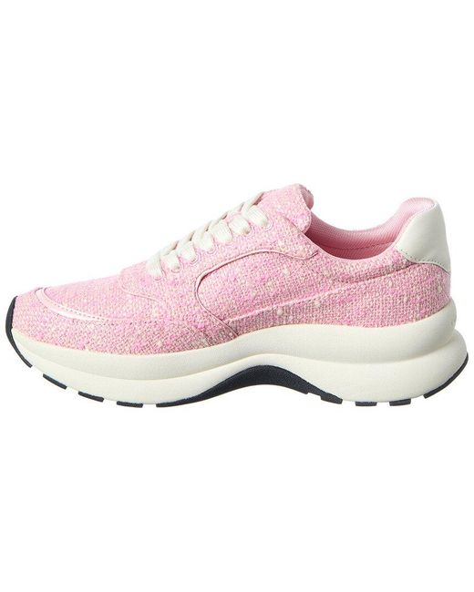 Tory Burch Pink Kick Tweed Sneaker