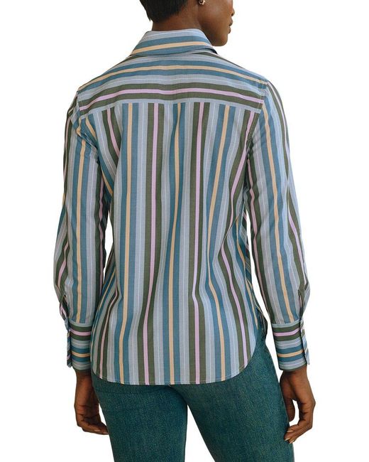 J.McLaughlin Blue Sloane Blouse