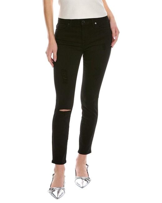 7 For All Mankind Gwenevere Black Ankle Skinny Jean