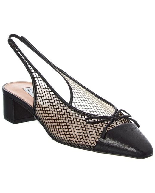 Aquazzura Metallic Margot Mesh & Leather Slingback Sandal