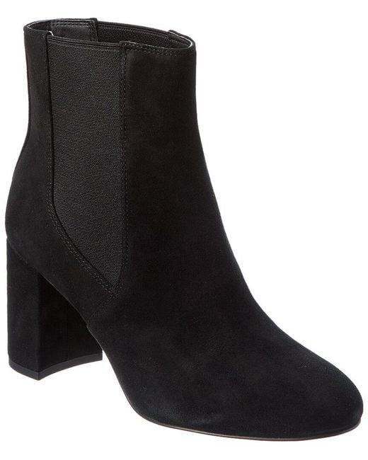 Stuart Weitzman Black Celina 75 Suede Chelsea Bootie