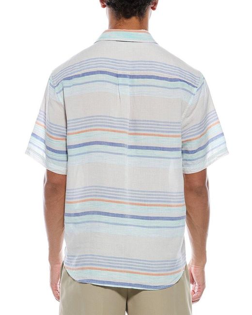 Tommy Bahama Blue Sand Horizon View Linen-Blend Shirt for men