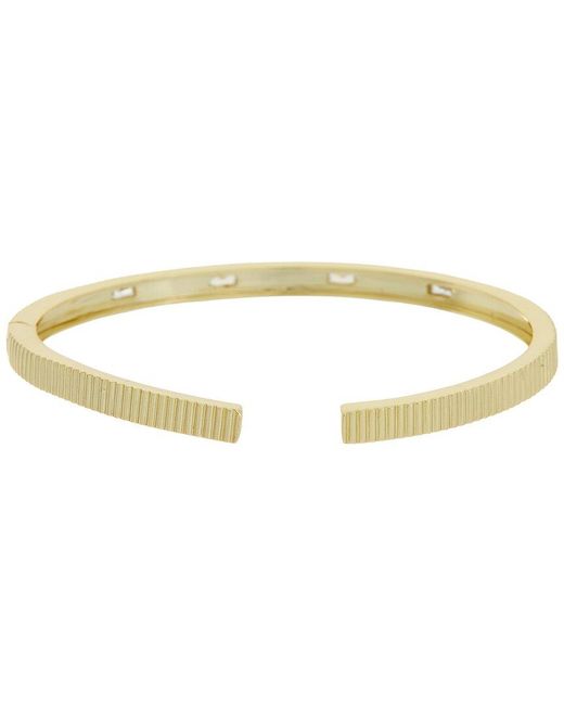 Juvell Metallic 18K Plated Cz Bangle Bracelet