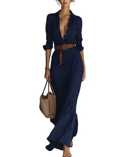 FLORIDA FASHION Blue Maxi Dress