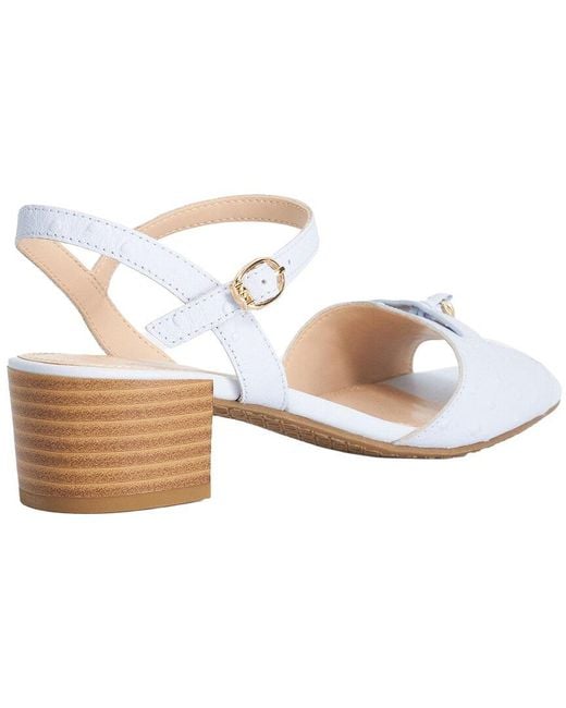 Dune White Jaxxton Leather Sandal
