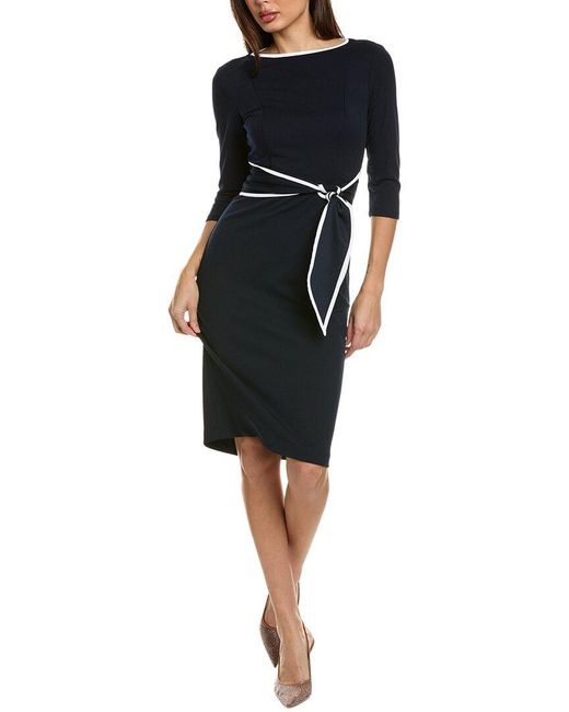 Joseph Ribkoff Black Tie Waist Sheath Dress