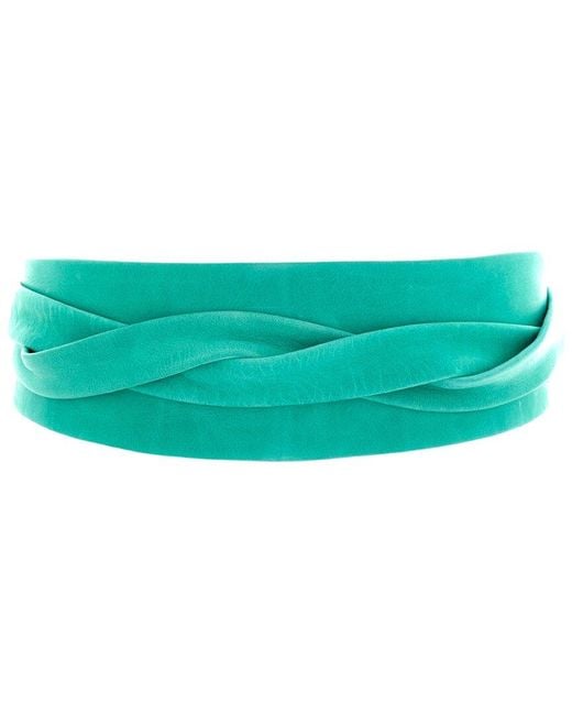Ada Green Classic Wrap Leather Belt