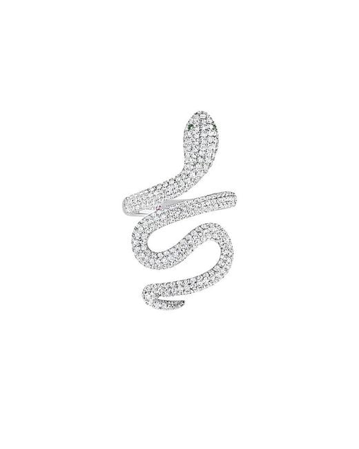 Suzy Levian CZ Jewelry White Suzy Levian Cz Wild Snake Ring
