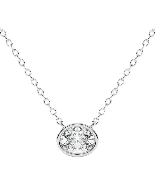 Lab Grown Diamonds Metallic 14K 1.50 Ct. Tw. Lab-Grown Diamond Necklace
