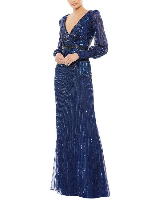 Mac Duggal Blue A-Line Gown