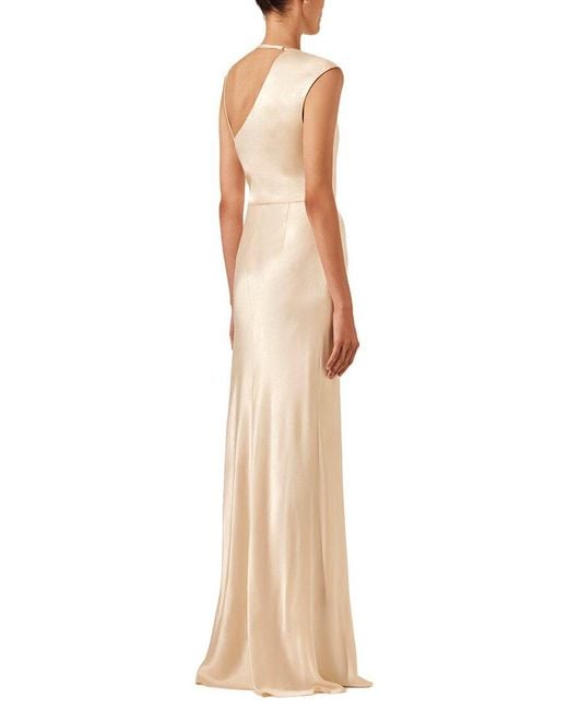 Shona Joy White La Lune Draped Maxi Dress