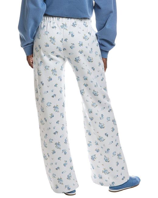 Vintage Havana Blue Proweave Ditsy Print Wide Leg Pant
