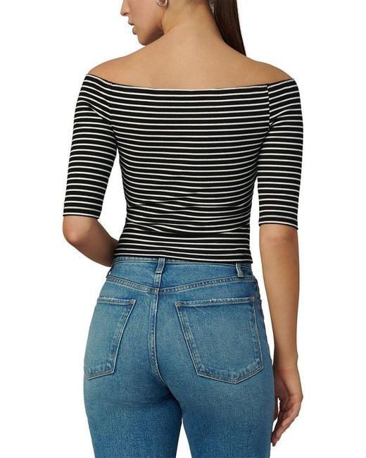 Joe's Jeans Blue The Laura Off-Shoulder Top