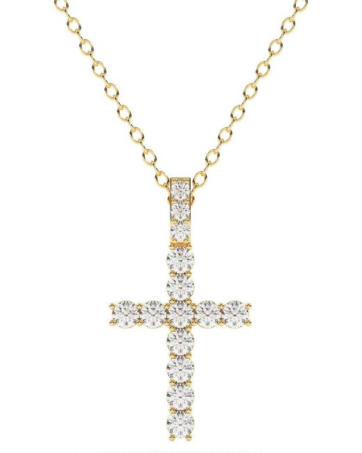 Diamond Select Cuts Metallic 14K 2.50 Ct. Tw. Diamond Pendant Necklace