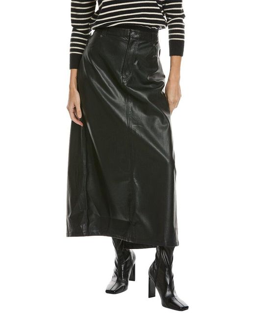 Free People Black City Slicker Maxi Skirt