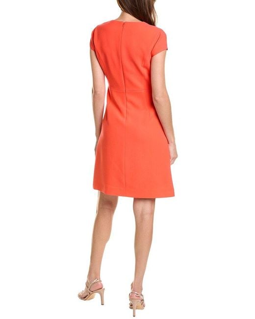 Tahari Dart Neck A Line Dress in Red Lyst UK