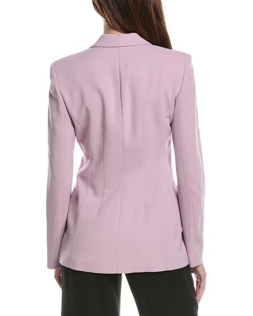 Lafayette 148 New York Purple Single Breasted Three-Button Jacket