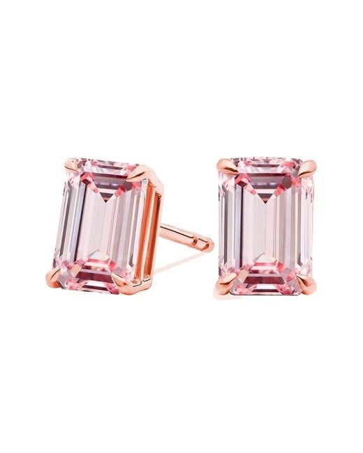 Amairah Pink 14K Rose 2.00 Ct. Tw. Lab-Grown Diamond Stud Earrings