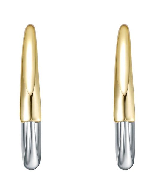 Genevive Jewelry Metallic Rachel Glauber Plated Hoop Earrings