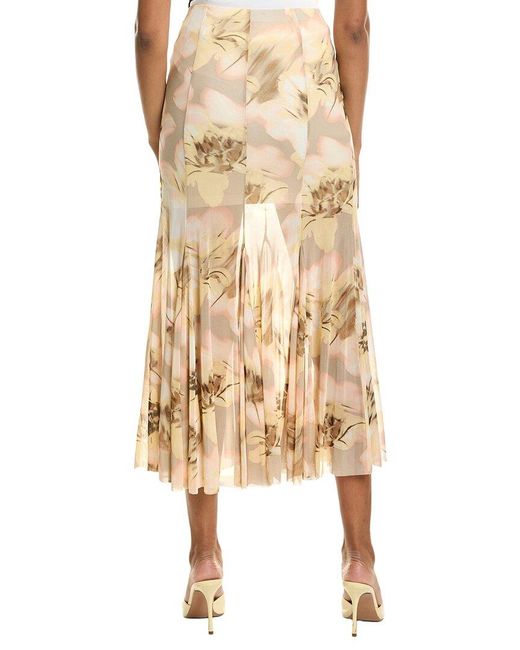 Kenneth Cole Natural Pull-On Godet Fit & Flare Midi Skirt
