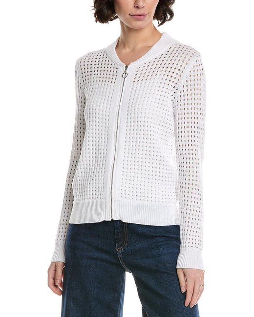 Metric Knits White Cardigan
