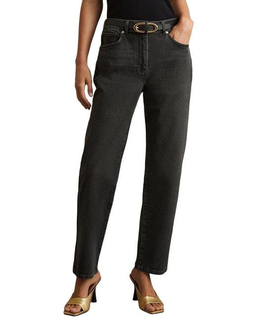 Reiss Black Selin Straight Leg Jean