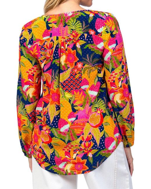 Tolani Red Janessa Silk Top