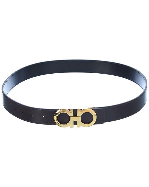 Ferragamo Blue Reversible & Adjustable Leather Belt for men